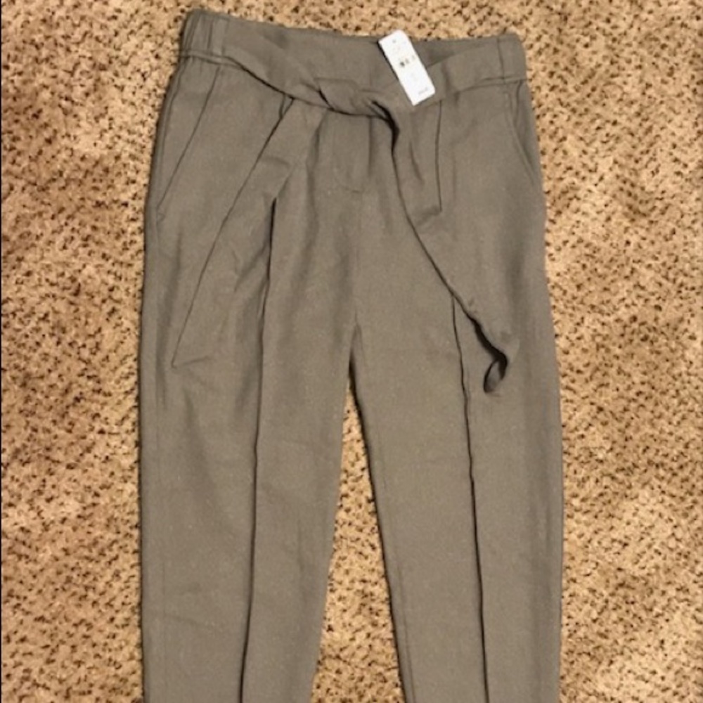 Loft Grey Dress Pants with Tie